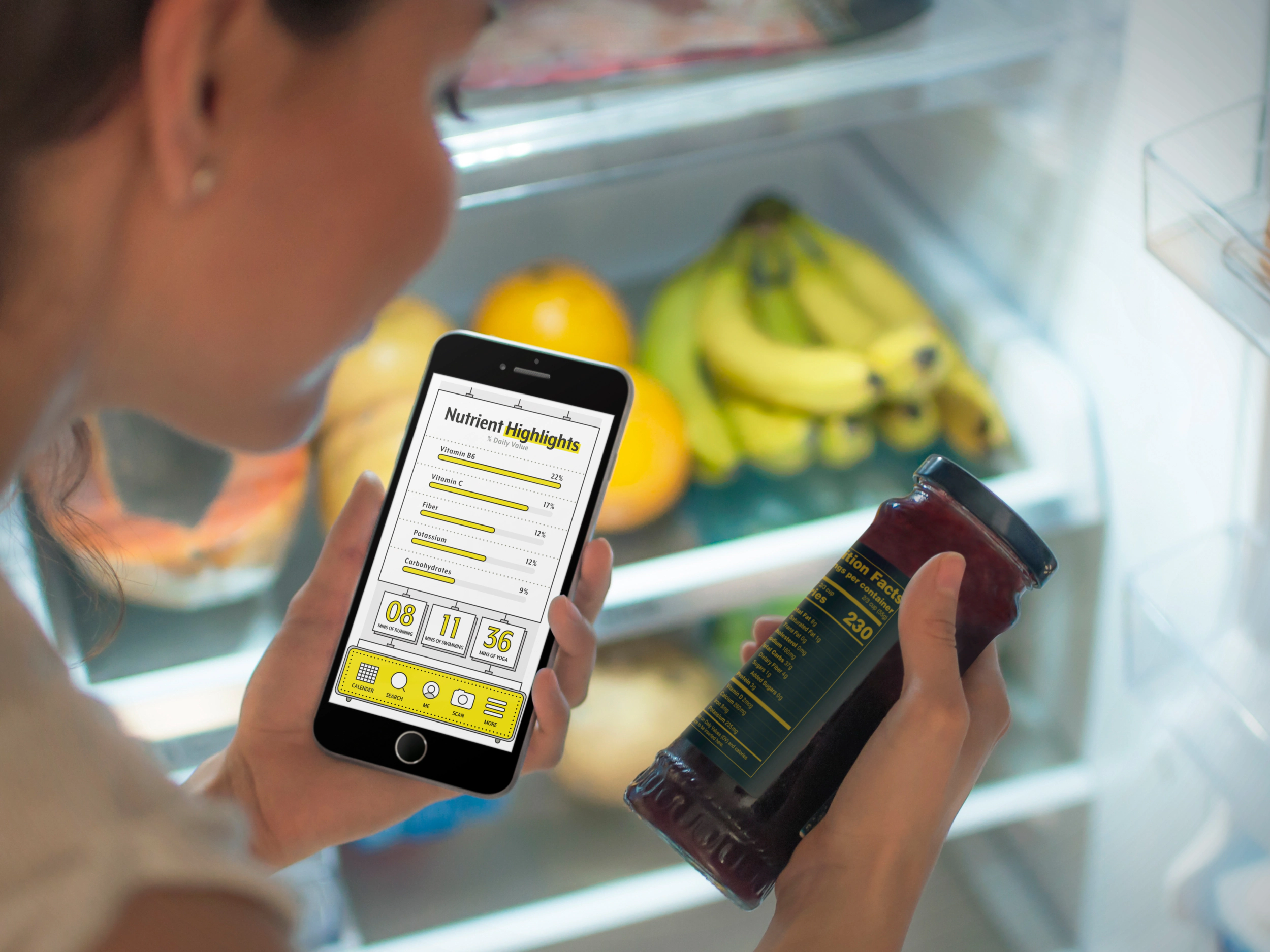 In context — at the fridge