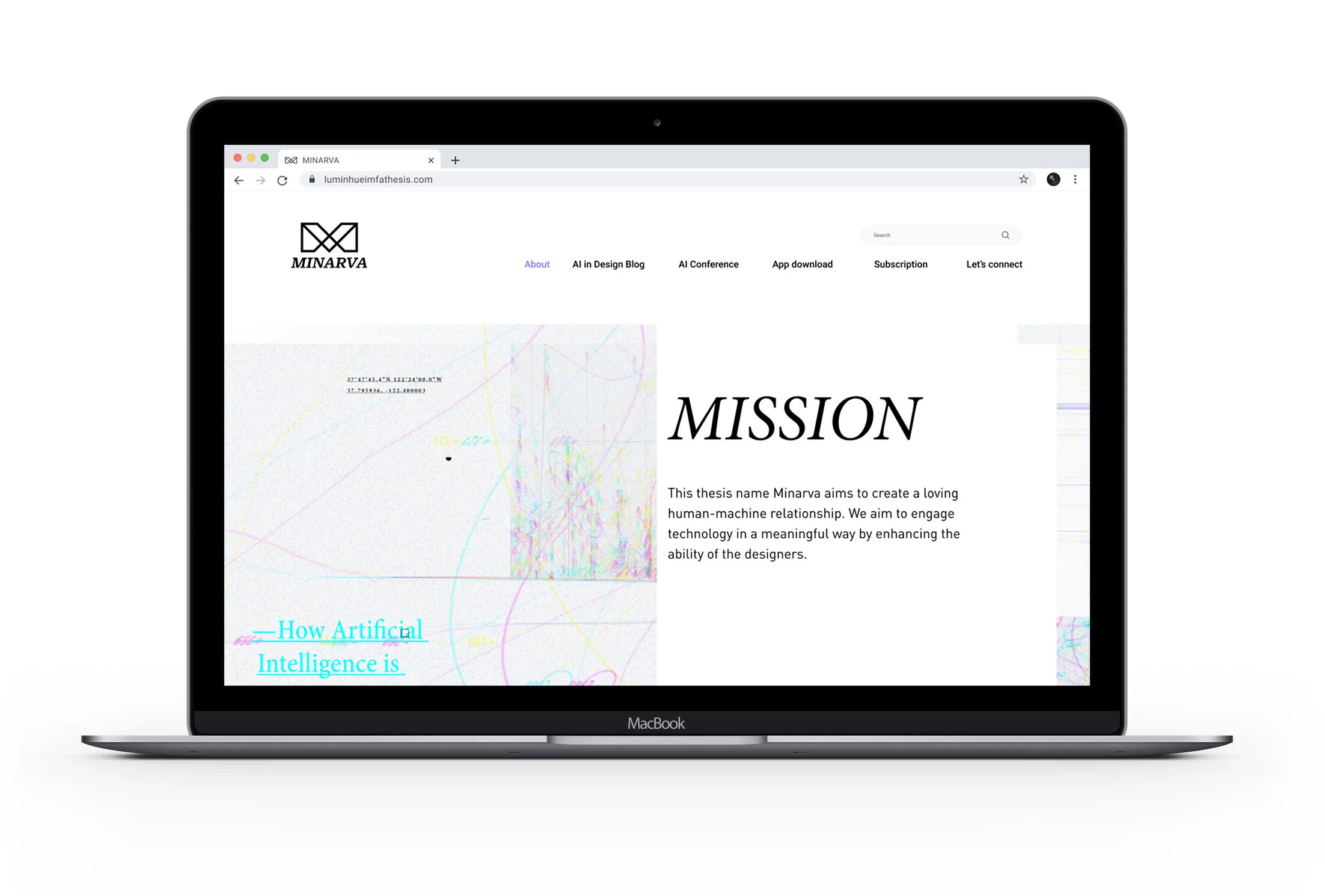 Website page mockup