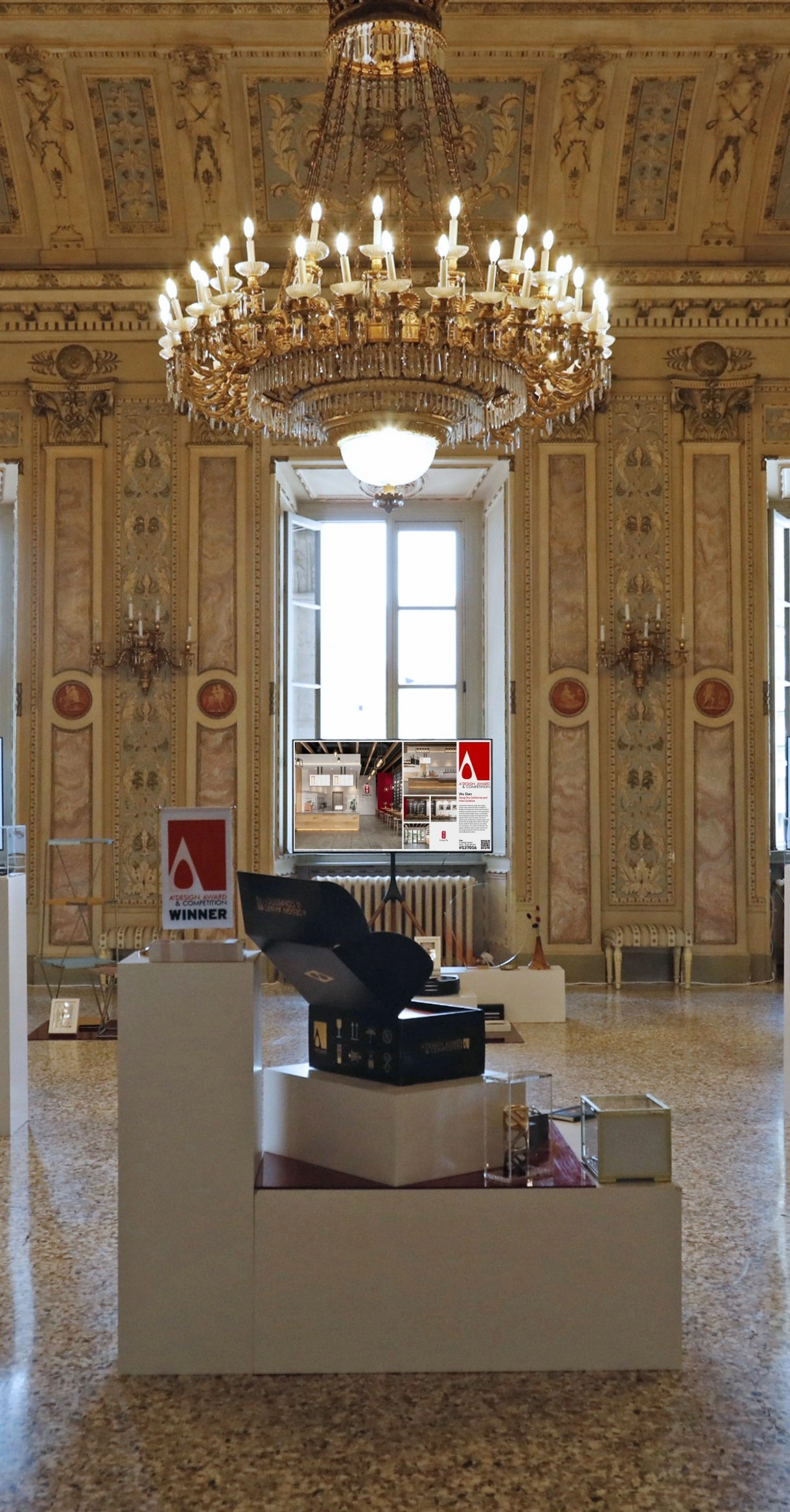 Inside the exhibition hall