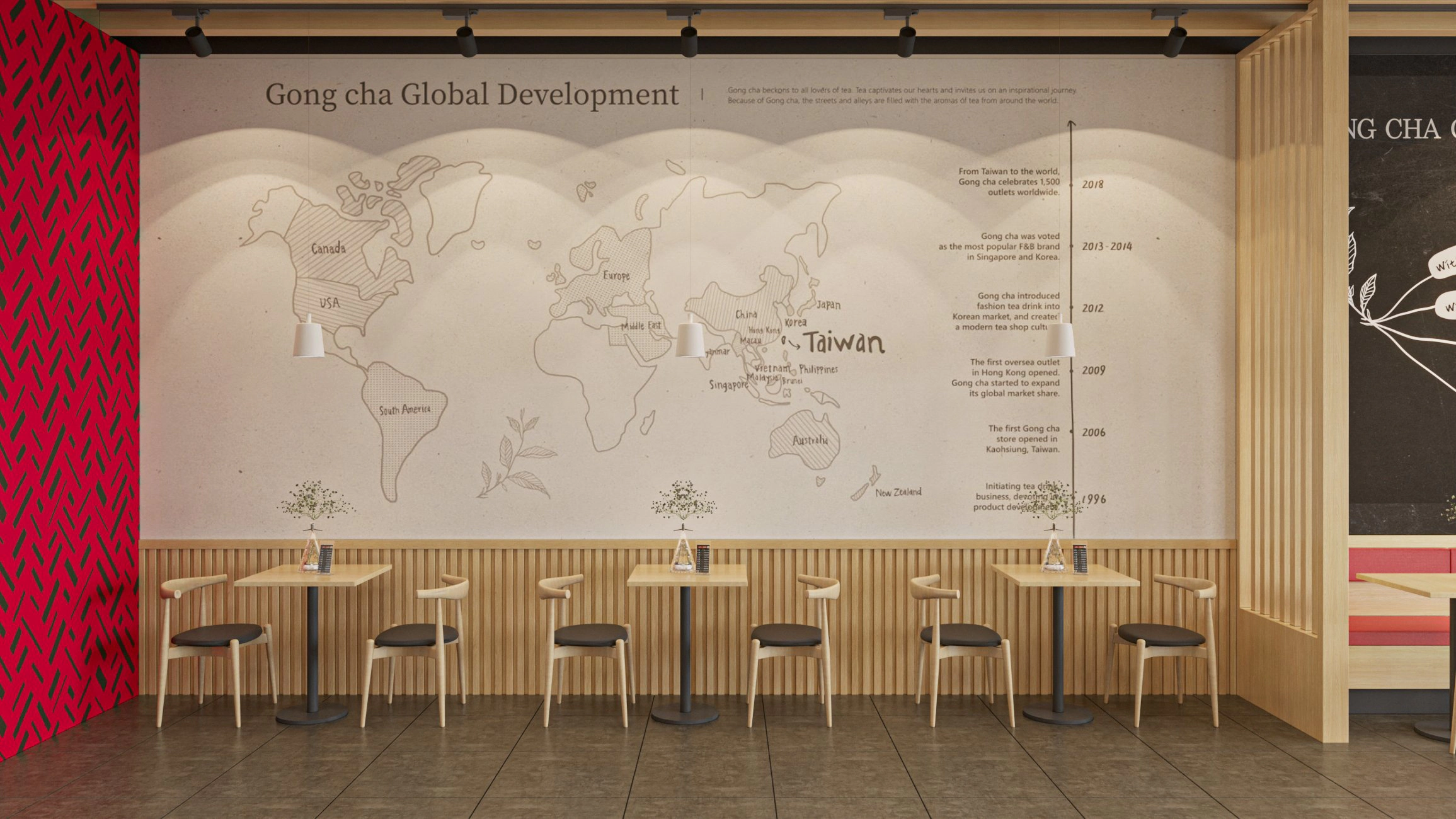 Spec book — global development map wall