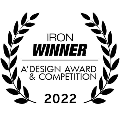 Iron A' Design Award winner laurel logo